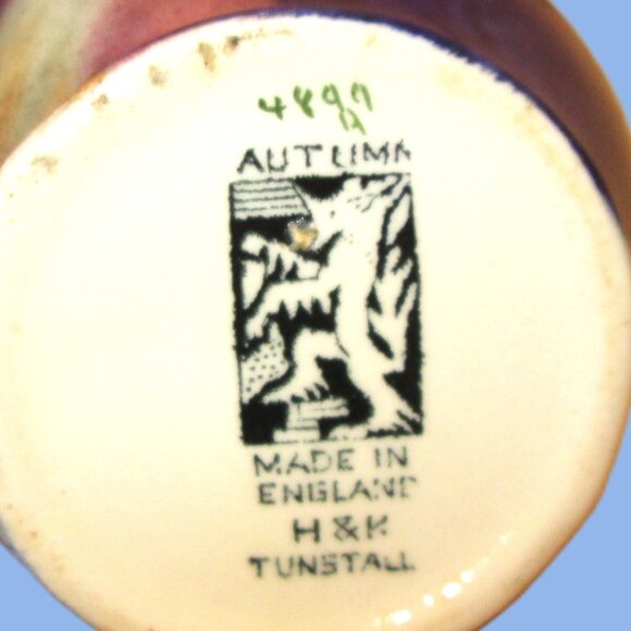 Antq H & K Tunstall fruit scene creamer made in England - Picture 9 of 10